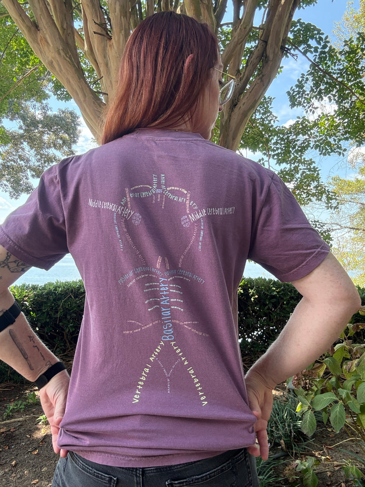 Dr. Betsy Grunch showing the back of the Whatchu Talkin’ About Willis T-Shirt